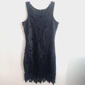 Free People Lace Crochet shift dress black,sz.S